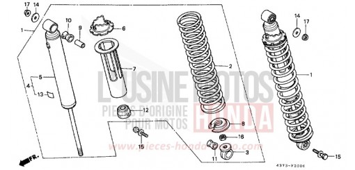 REAR CUSHION XL125SB de 1981